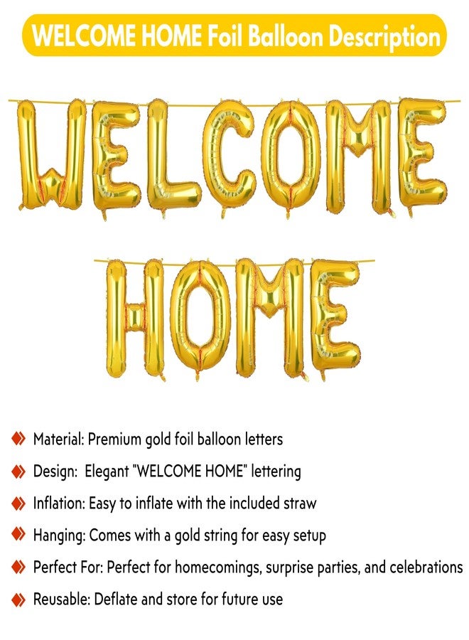 Flyloons لافتة ترحيب ذهبية من فلاي لونز للمولود الجديد (ولد/بنت) والعروس، بالونات فويل ذهبية لتزيين المطار، زينة احتفالات - Image 3